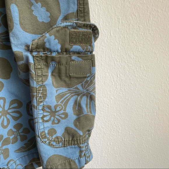 Gymboree Blue Green Tropical Hawaiian Cargo Shorts Youth Size 7 - Picture 4 of 7